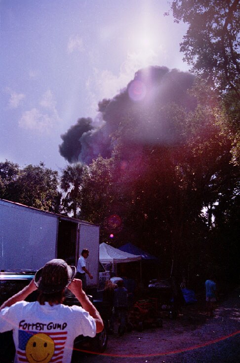 Fireball, during: A crew member watches from afar.