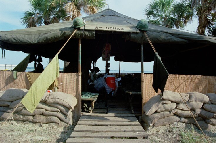 Lt. Dan’s bunk: Seen only from the side in the final film, here’s a straight-on view of Lt. Dan’s bunk.