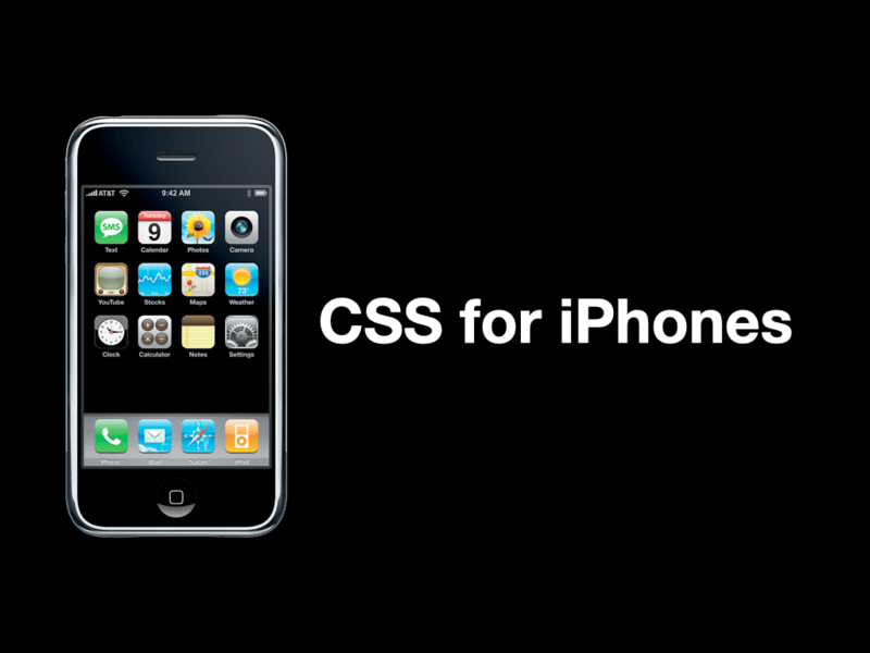 Title slide for CSS for iPhones