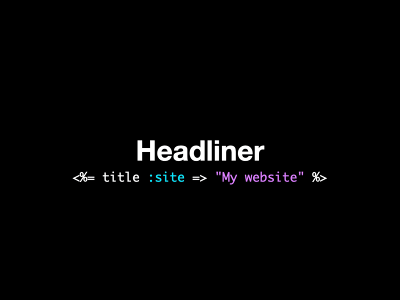 Title slide for Headliner and Styler