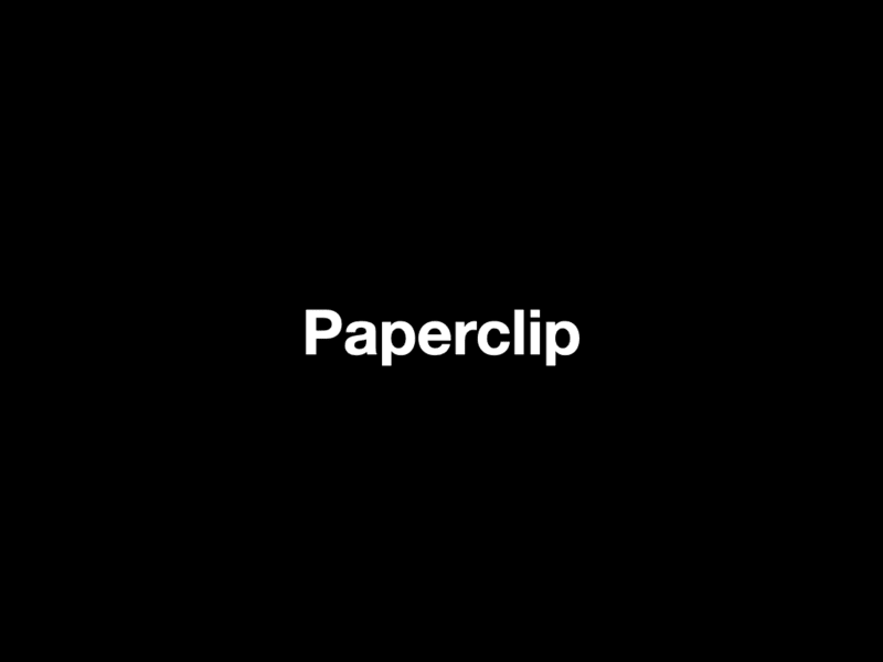 Title slide for Paperclip